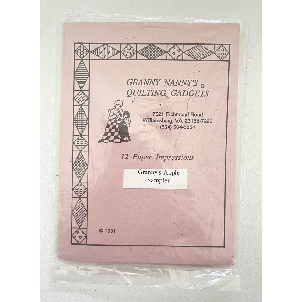 Granny Nanny Quilting Gadgets 12 Paper Impressions 3-1/2” Granny’s Apple Sampler